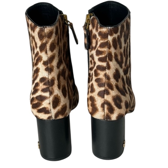 Tory Burch Brooke Leopard Print Calf Hair Side Zip Ankle Booties - Picture 5 of 9
